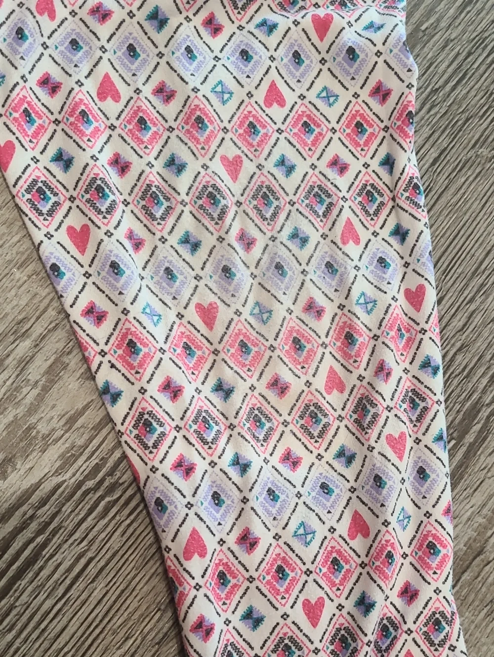 Cuddle Duds Heart & Diamonds Pajamas Set Size Medium